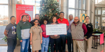 College of Muscogee Nation students give to community