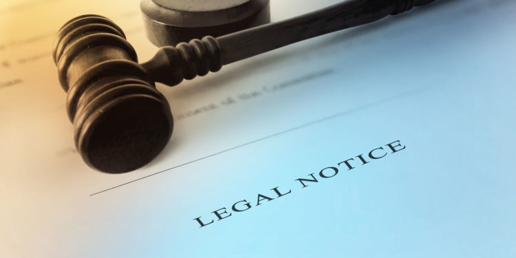Legal notice of bid