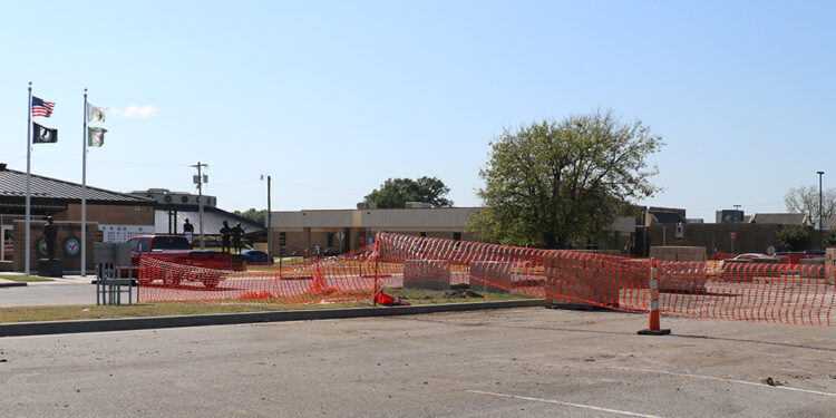 Electric Vehicle Charging Station Being Built at Complex