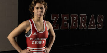 Claremore’s Senior Kearanie Johnson is the first female to win a state champ title in wrestling