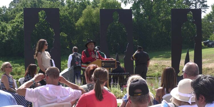 National War Memorial unveiled on the Muscogee (Creek) Reservation.