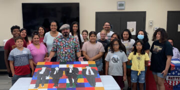 Muscogee Artist leads community art project