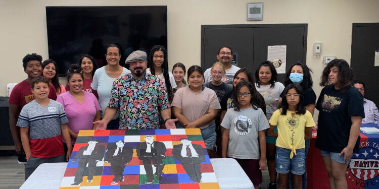 Muscogee Artist leads community art project