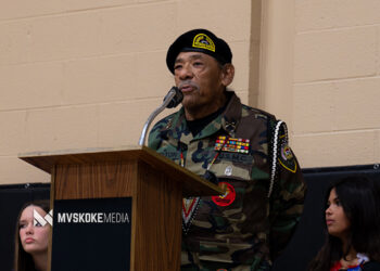 Ernest Childers Middle School hosted the annual Veterans Day Assembly