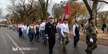 Mvskoke veterans march at National Mall on Veterans Day