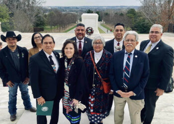 Muscogee (Creek) Nation leadership placed a wreath at the Arlington National Cemetery