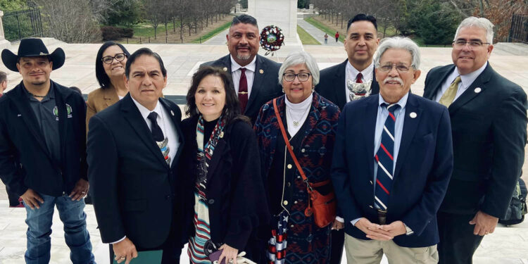 Muscogee (Creek) Nation leadership placed a wreath at the Arlington National Cemetery