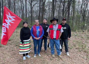 Mvskoke protesters deliver eviction notice to stop “Cop City” on Georgia homelands