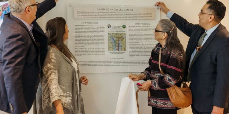 Gathering Place unveils new land acknowledgement plaque