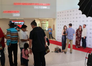 Mvskoke-dubbed “Hesayecv” makes its red carpet premiere at CMN