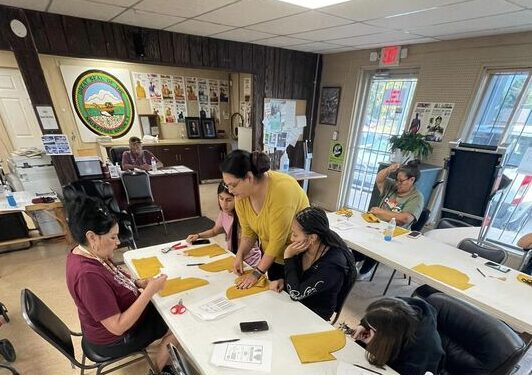 Moccasins in the making