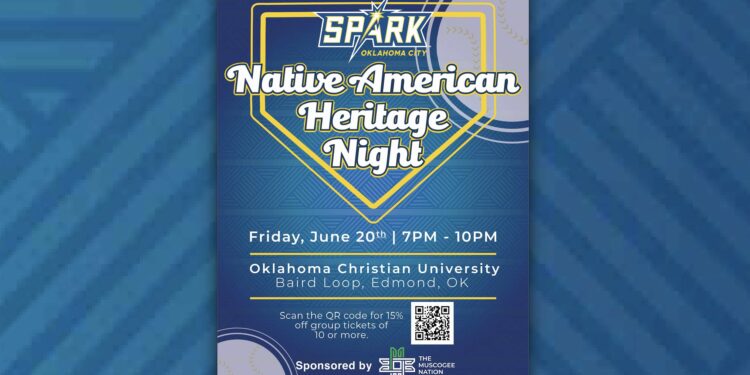 Muscogee (Creek) Nation sponsoring the OKC Spark Native American Heritage Night on  June 20th