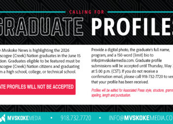 The Mvskoke News is now taking 2026 graduate profiles