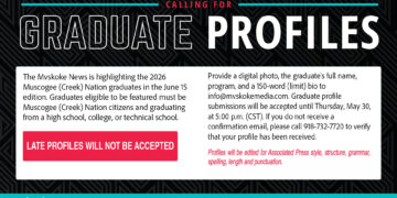 The Mvskoke News is now taking 2026 graduate profiles