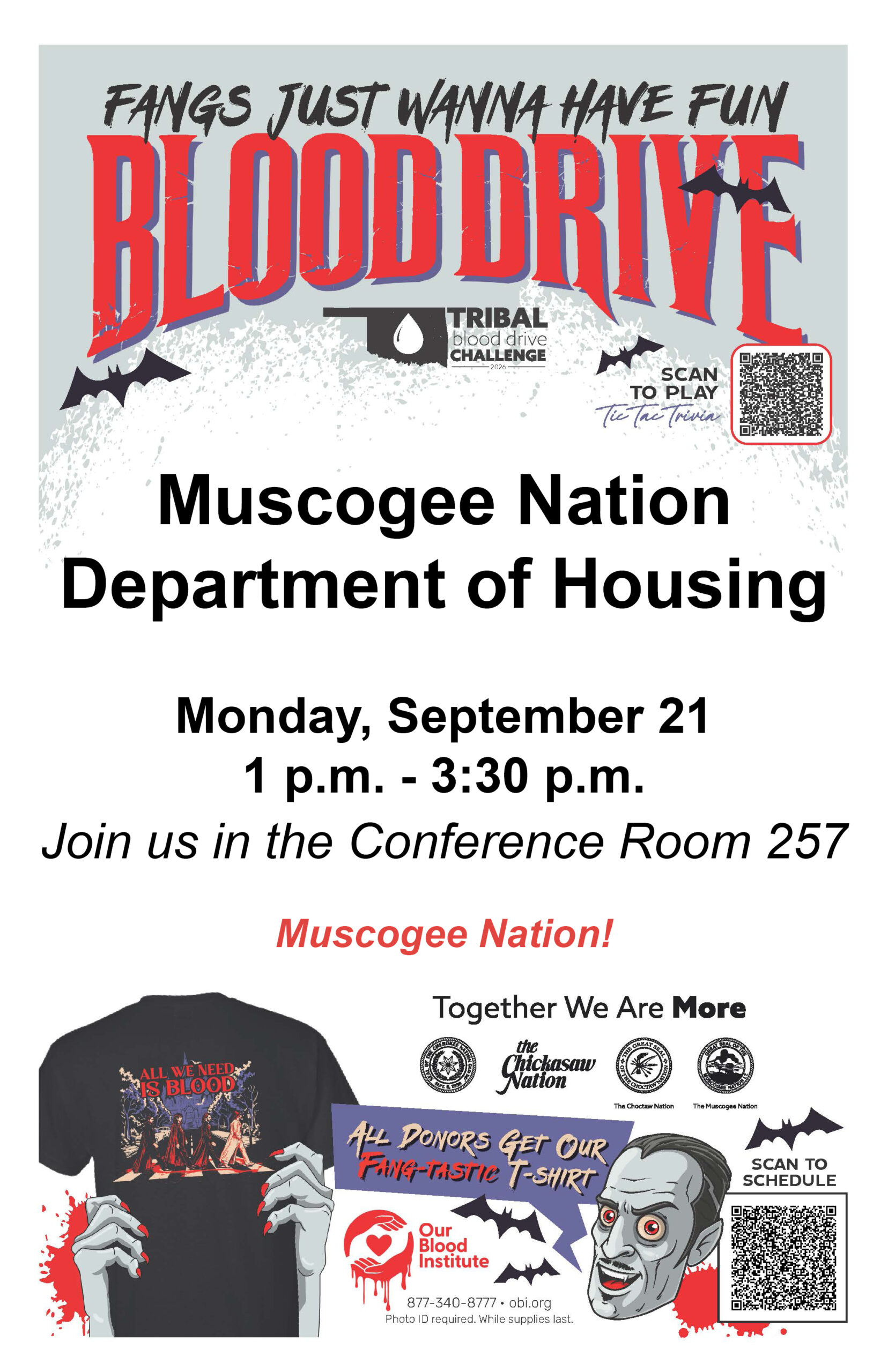 Fangs Just Wanna Have Fun Blood Drive - MVSKOKE Media